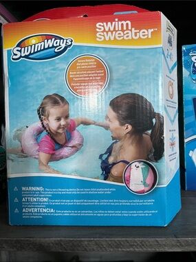 SwimWays Kids Swim Sweater - Pink/Teal